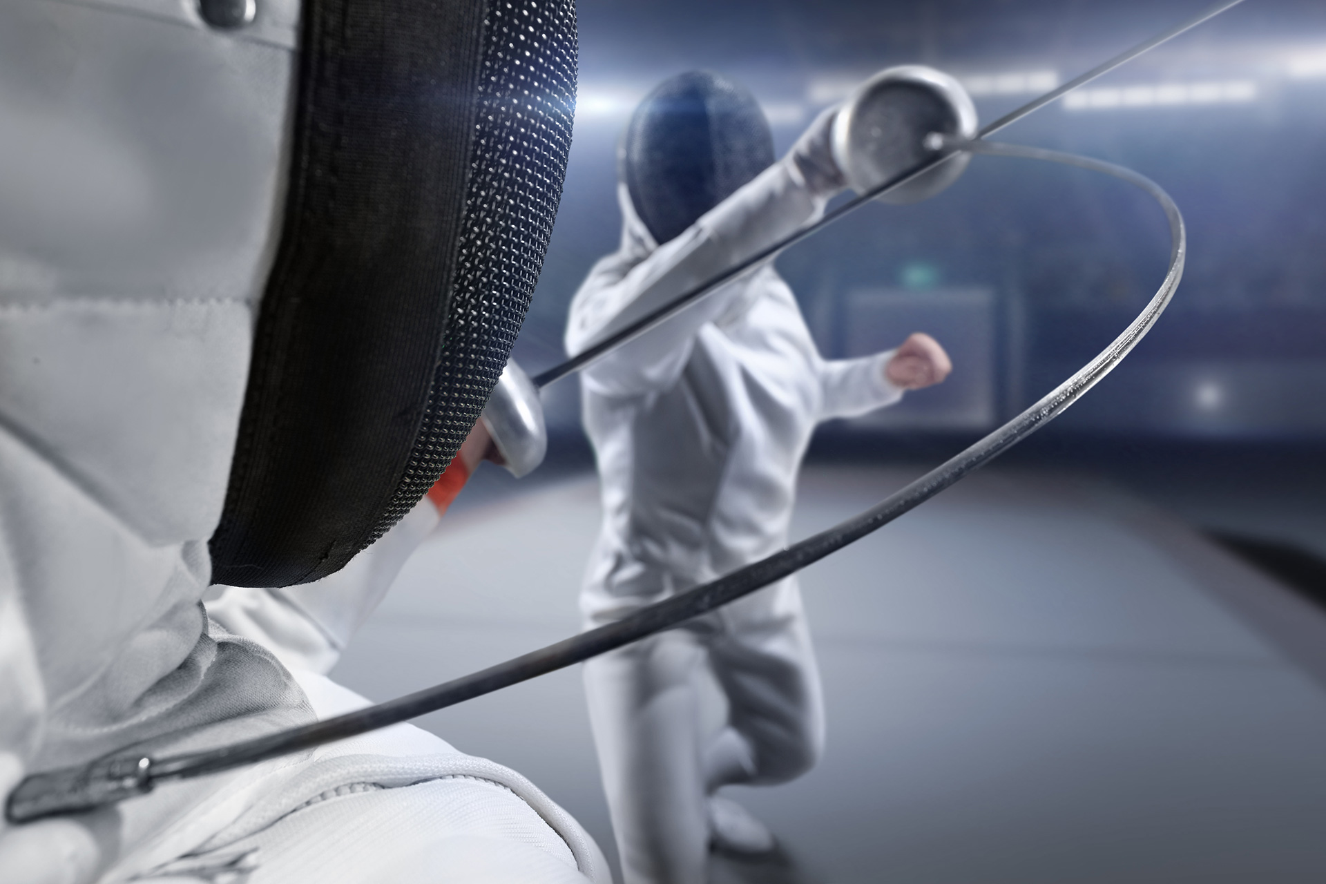 two fencers