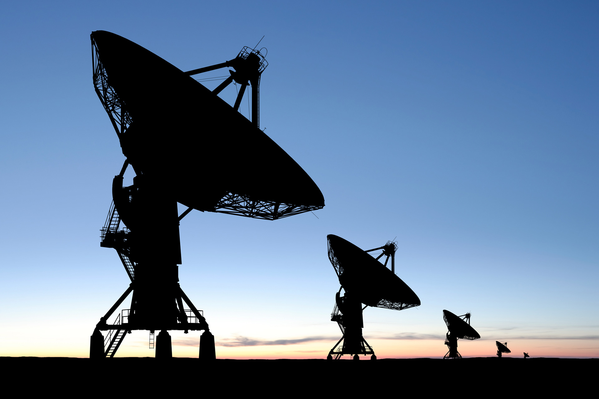 communication satellite dishes for sending or receiving