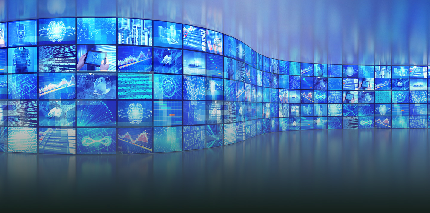 screens showing media