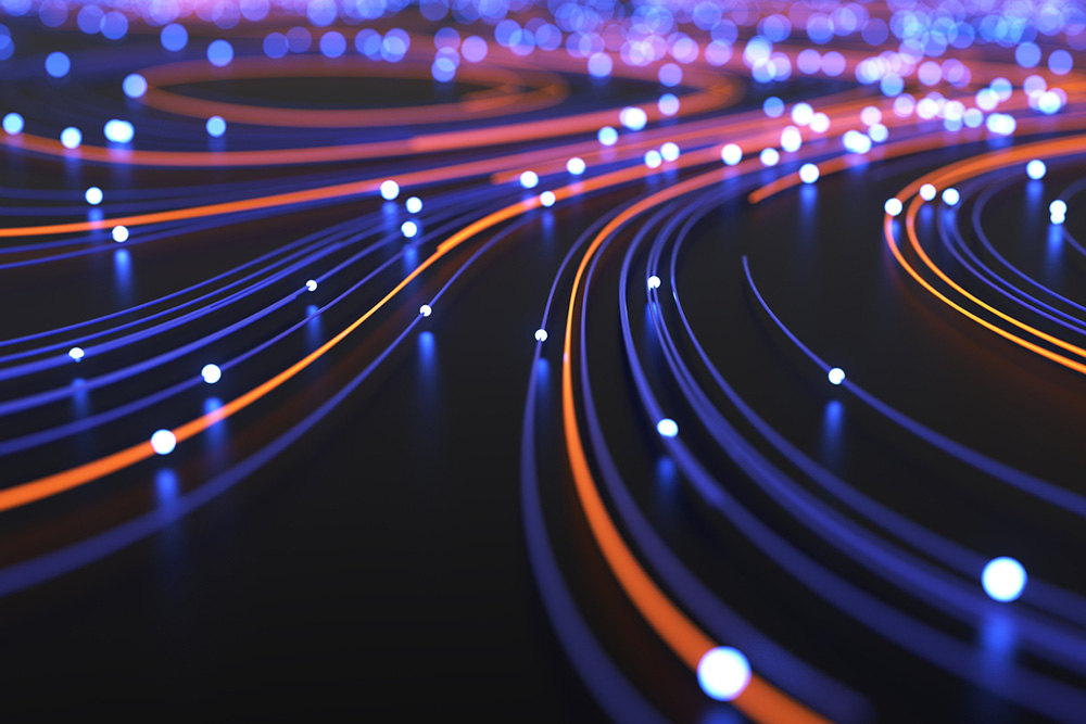 Abstract data cable lighting