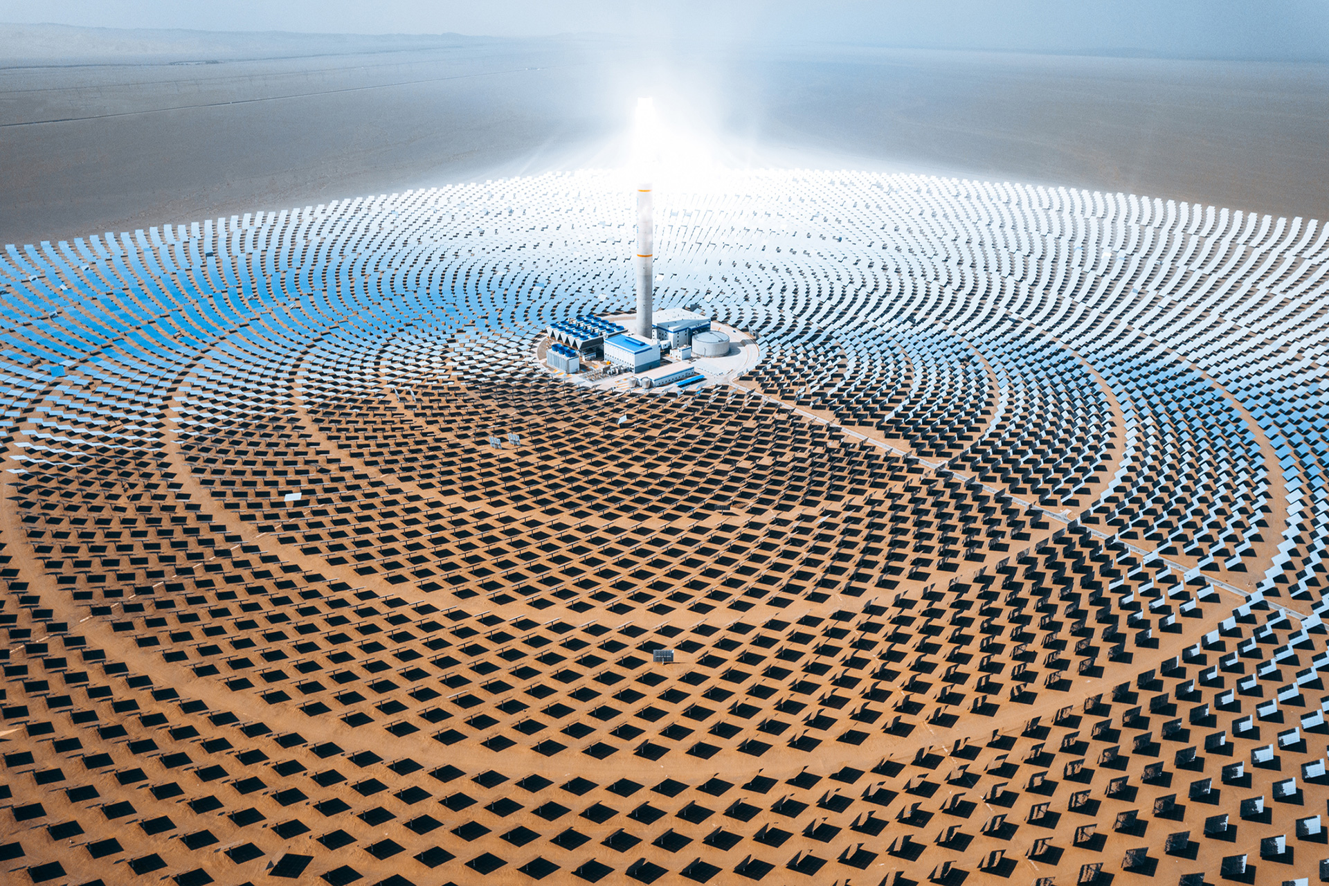 solar panel and thermal panel from above