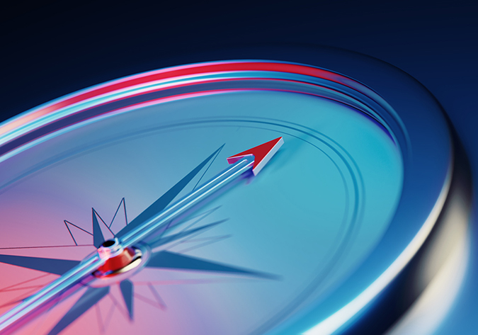 compass showing direction