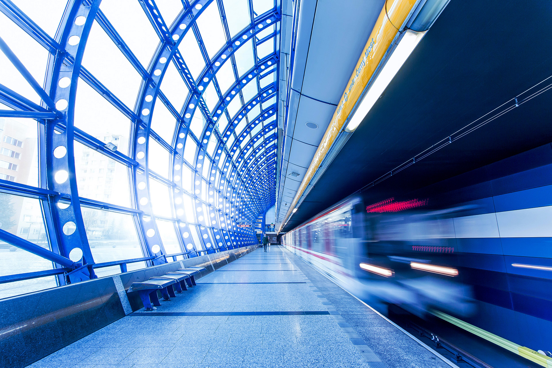 train coming into a station